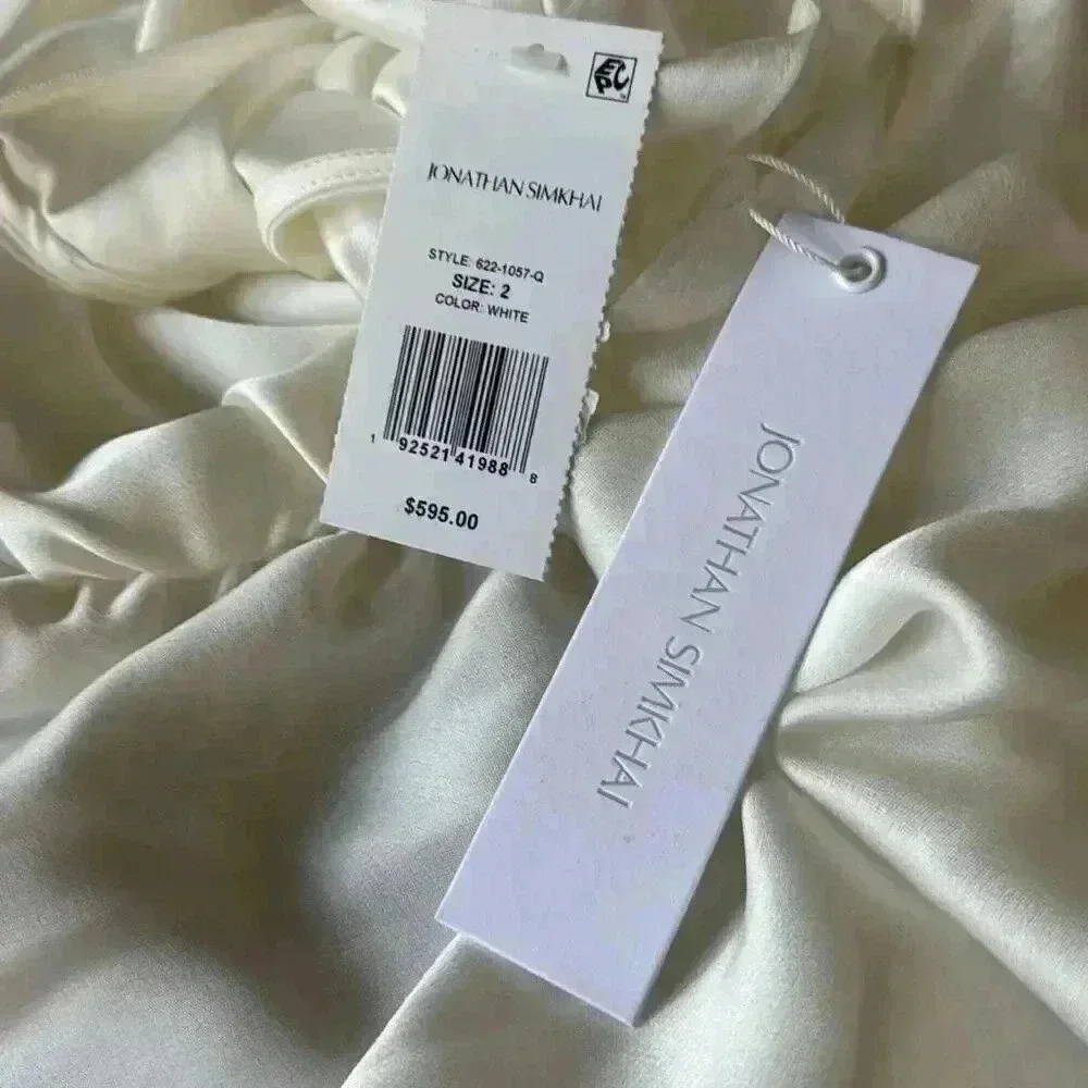 New NWT Jonathan Simkhai Kadence Dress for Women - White Size 2 - Picture 7 of 7